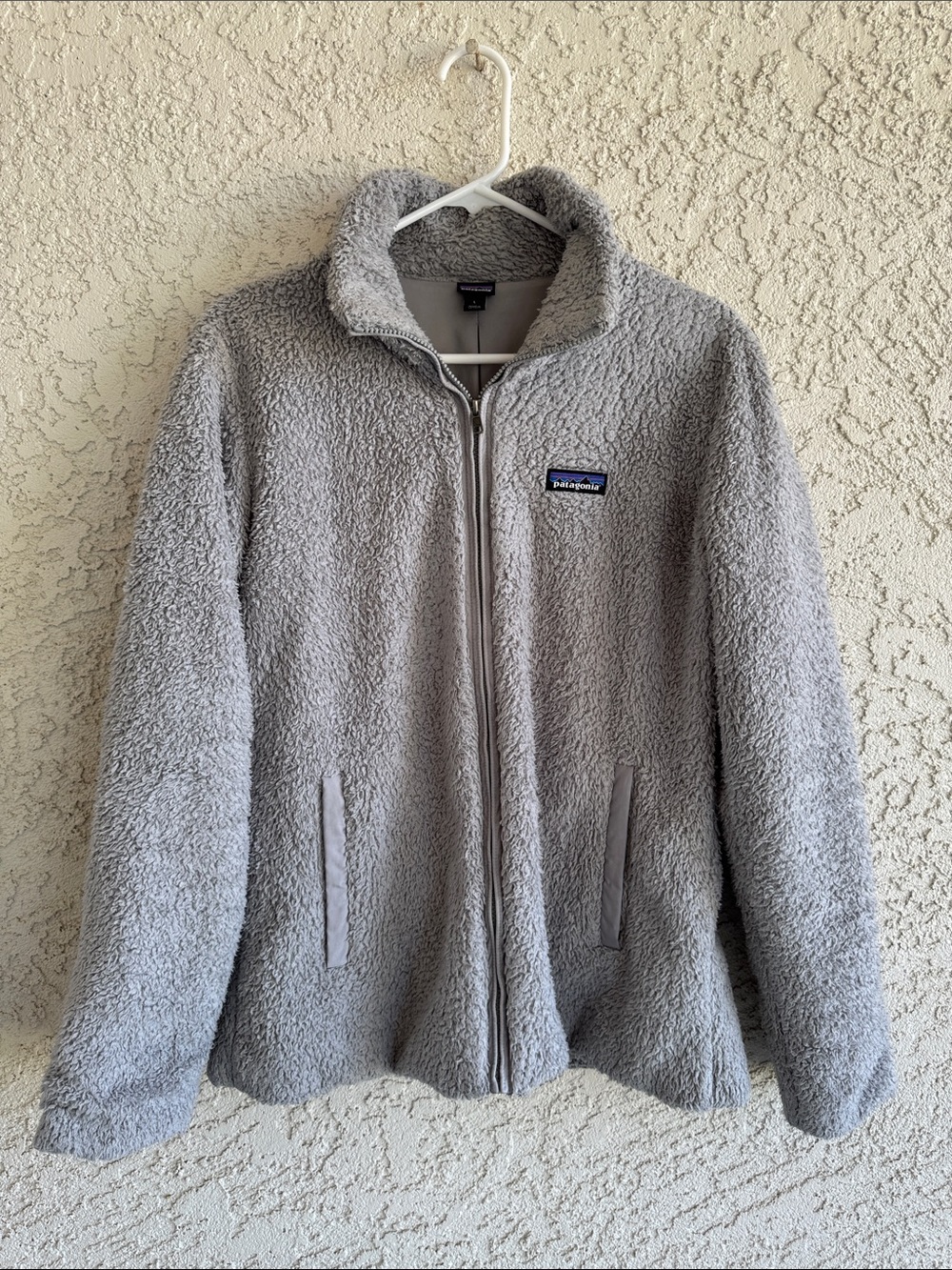 Patagonia Los Gatos Fleece Full-Zip Jacket Light Grey Size Large